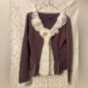 LULUMARI Embellished Peplum Cardigan